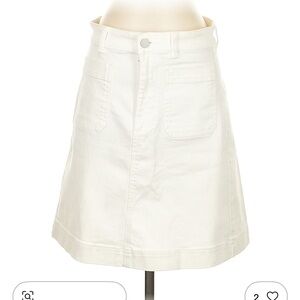 Everlane White Denim Skirt